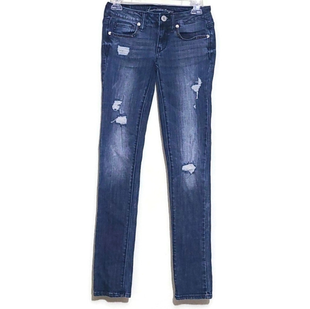 American Eagle Distressed Skinny Jeans Size 0